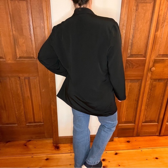 Vintage Helene St. Marie Black Blazer Jacket One Size Relaxed Fit - Picture 5 of 8